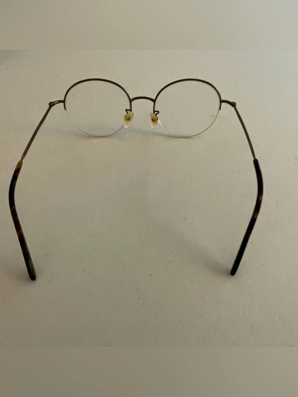 Eyebuydirect Albee Eyeglasses Frames Only Round Bronze Semi-Rimless